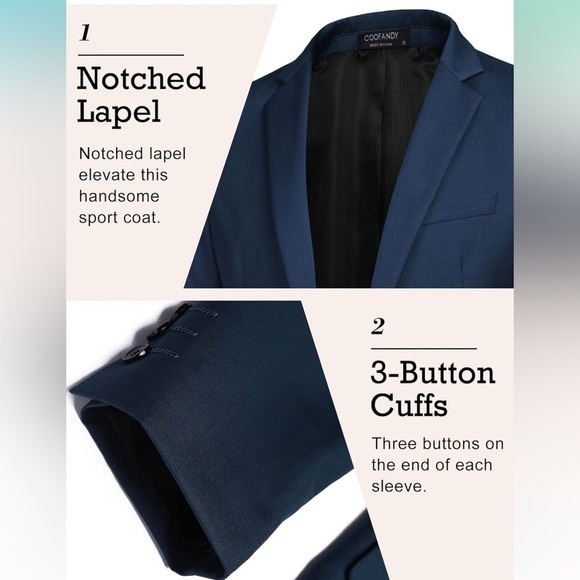 COOFANDY Mens Sport Coat XXL - Picture 2 of 11